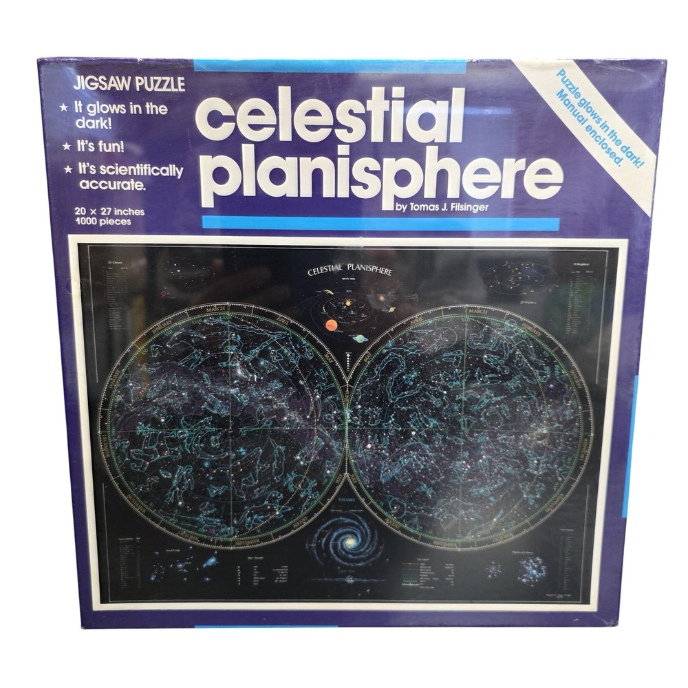 Celestial Planisphere 1000 Pc Puzzle Glows Tomas J Filsinger VTG 1998 Sealed